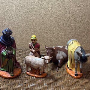 Vintage 1971 Holland Mold Hand-Painted Nativity Scene Set Of 5